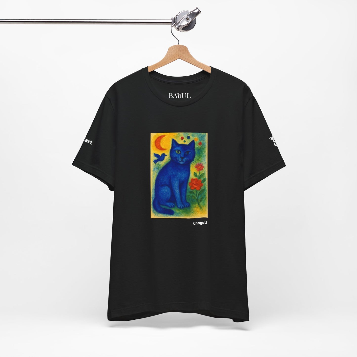 CATART Unisex Jersey Cat T-Shirt - MARC CHAGALL - Iconic Painting Reimagined with Cats