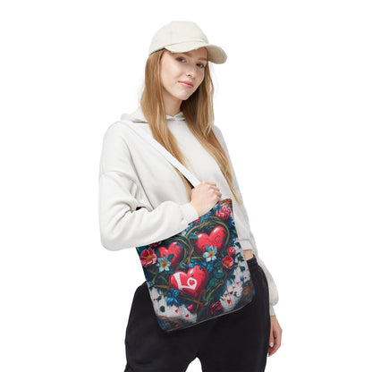 Artistic Surge - Eco-Friendly Canvas Tote Bag - HEARTS OF LOVE