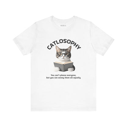 Catlosophy Unisex Jersey Short Sleeve Tee –  "You can't please everyone" Design