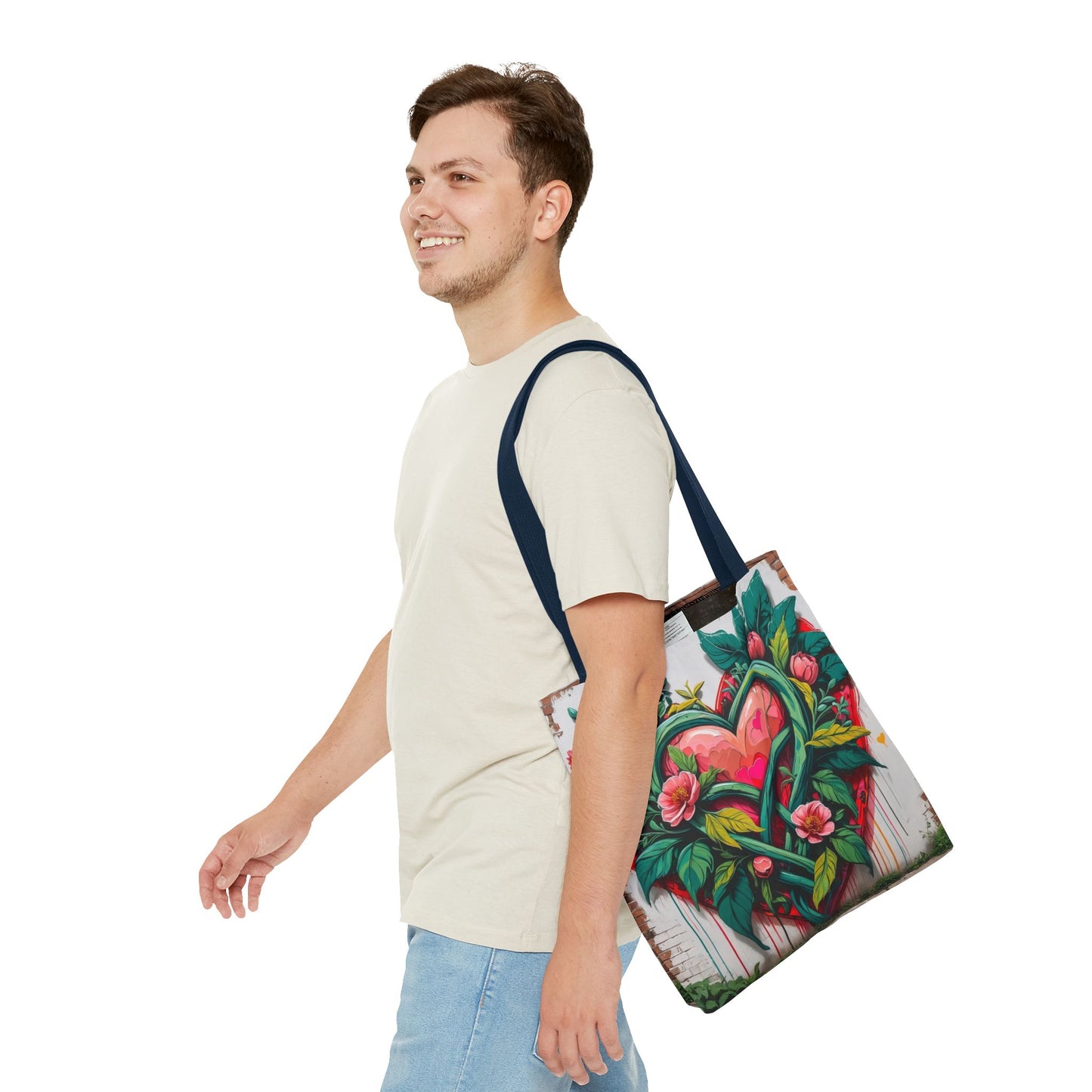 Artistic Surge - Eco-Friendly Canvas Tote Bag - HEARTS OF LOVE
