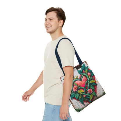 Artistic Surge - Eco-Friendly Canvas Tote Bag - HEARTS OF LOVE