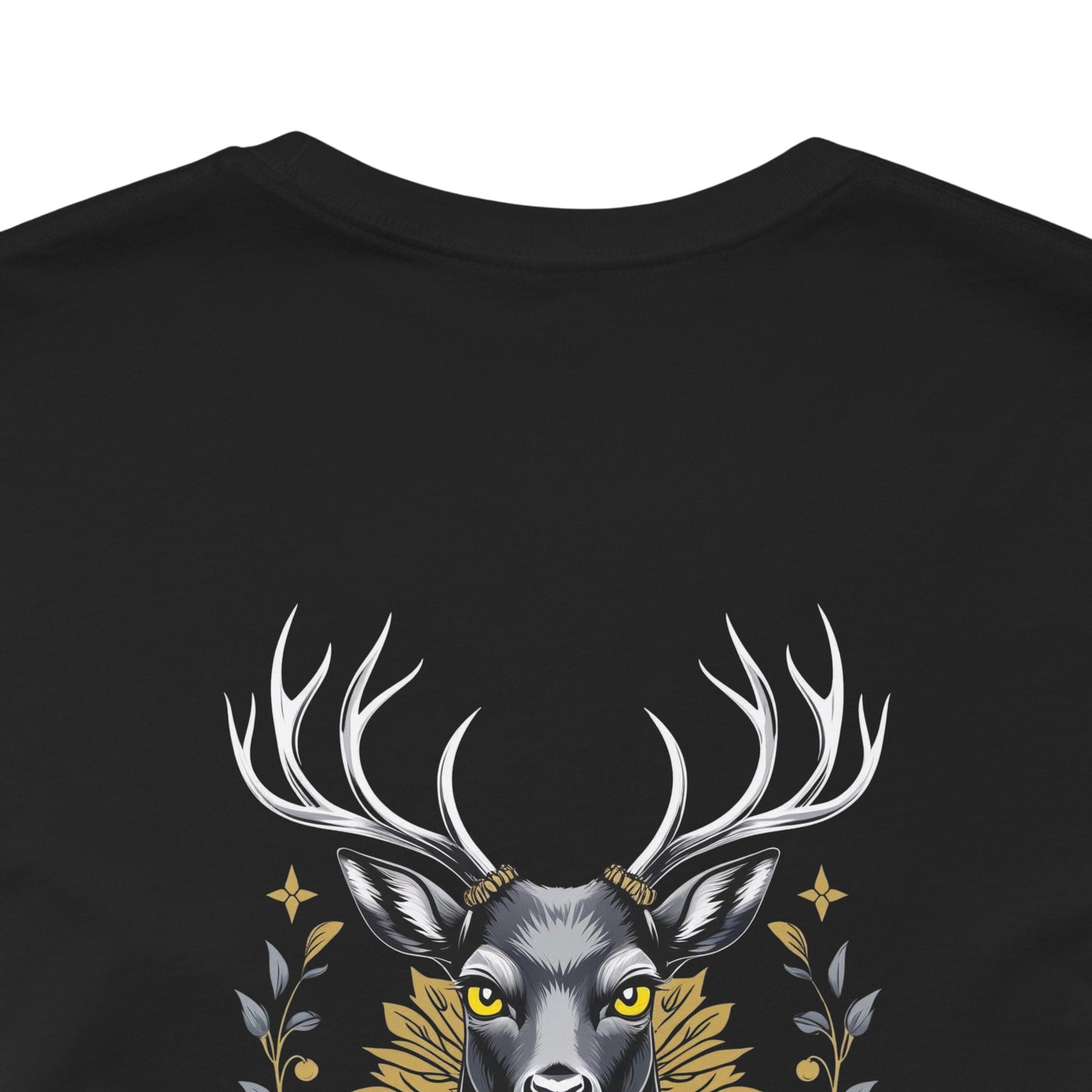 Deer – The Gentle Strength - Magic Animals T-Shirt Black Only (graphic on the back)