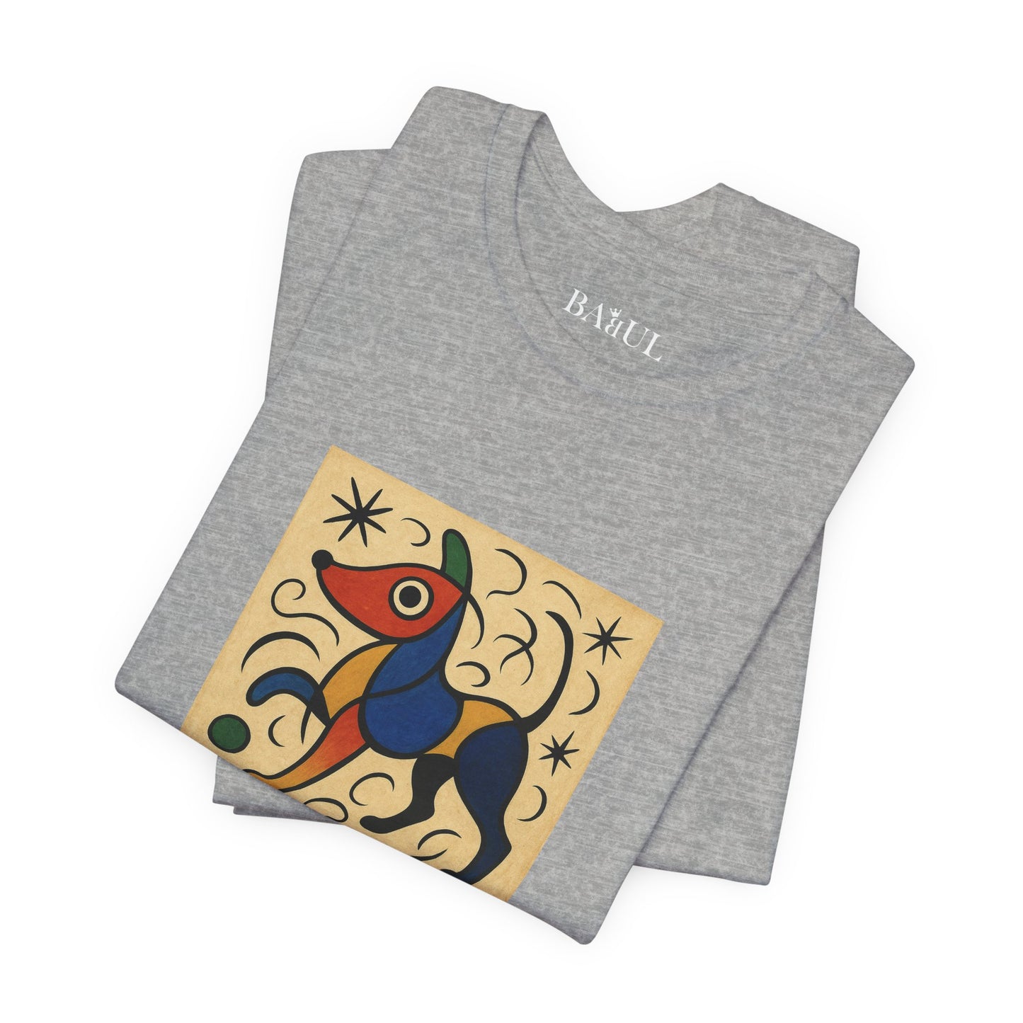 DOGART Unisex Jersey Dog T-Shirt - MIRO - Iconic Painting Reimagined with Dogs