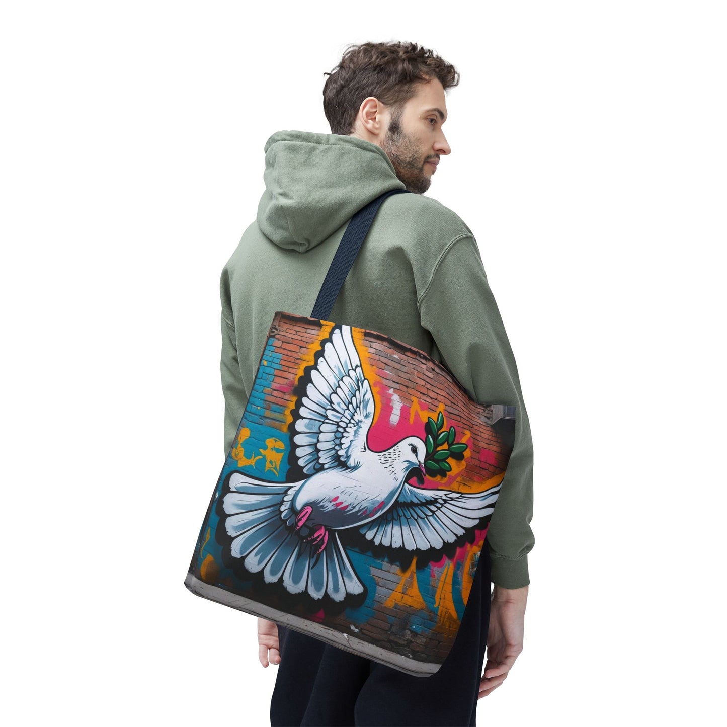 Artistic Surge - Eco-Friendly Canvas Tote Bag - PEACE