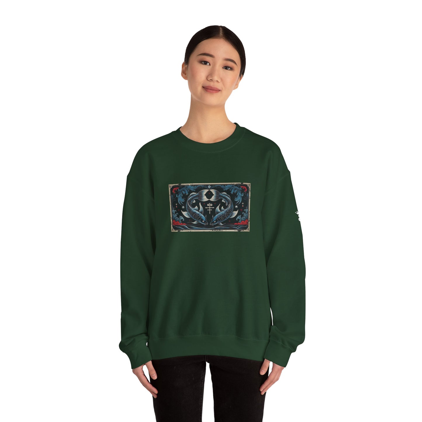 Pisces - Gothic Zodiac Blue Sweatshirt