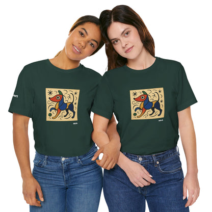 DOGART Unisex Jersey Dog T-Shirt - MIRO - Iconic Painting Reimagined with Dogs