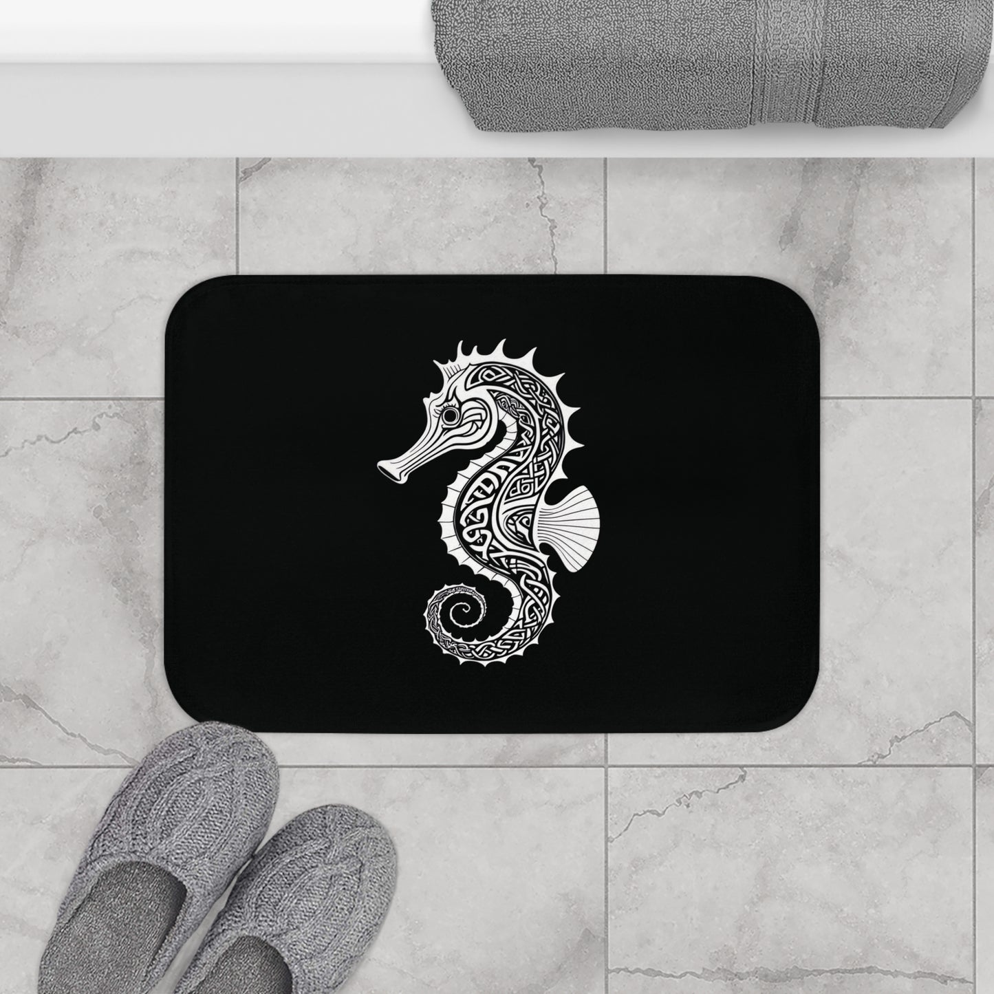 Tribal Bath Mat. Ocean Energy, Tribal Style