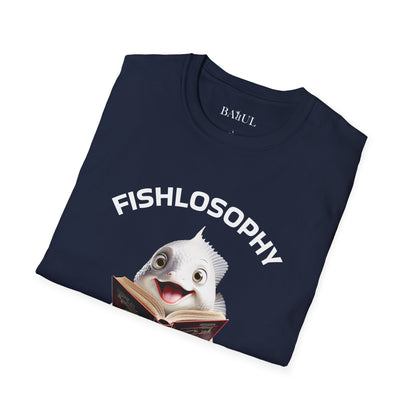 Fishlosophy Unisex T-Shirt - Ocean Vibes and Life's Questions Design - PEARLS OF WISDOM FROM THE FISH WORLD