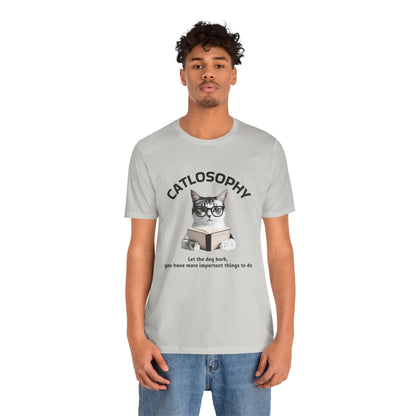 Catlosophy Unisex Jersey Short Sleeve Tee –  "Let the dog bark" Design