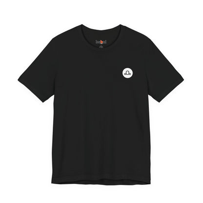 Libra - Gothic Zodiac T-Shirt. Blue graphic on the back.  Zodiac in the Shadows