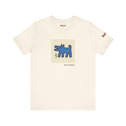 DOGART Unisex Jersey Dog T-Shirt - KEITH HARING - Iconic Painting Reimagined with Dogs