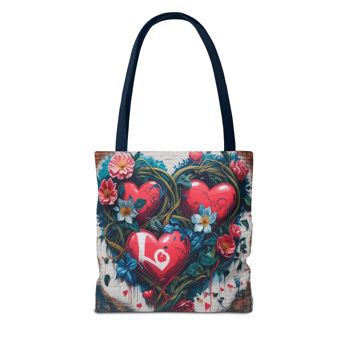 Artistic Surge - Eco-Friendly Canvas Tote Bag - HEARTS OF LOVE