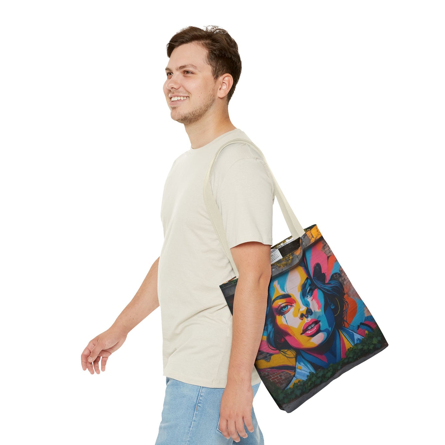 Artistic Surge - Eco-Friendly Canvas Tote Bag - WOMAN'S FACE