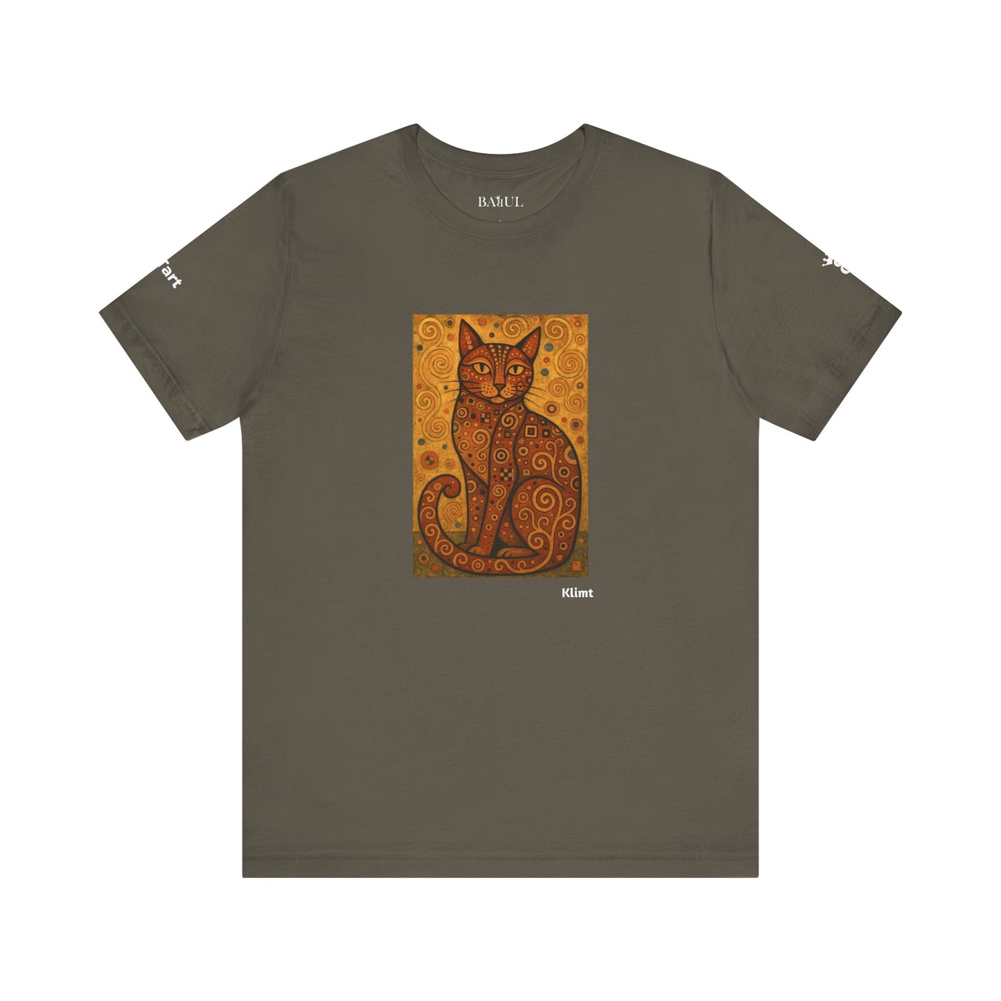 CATART Unisex Jersey Cat T-Shirt - KLIMT - Iconic Painting Reimagined with Cats