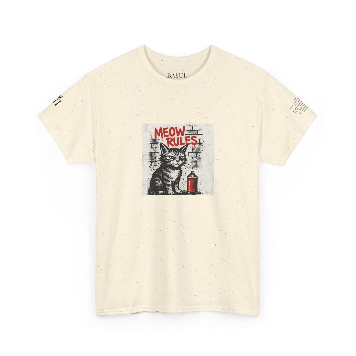 Rebel Graphic Tee - Unisex Heavy Cotton T-Shirt for the Wild at Heart. Rebel Tees, Born to Be Worn - MEOW RULES