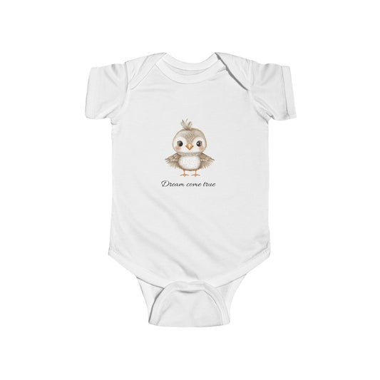 Adorable Baby Bodysuit with Quail Design