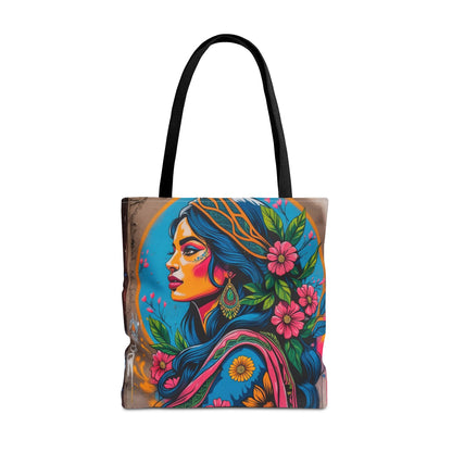 Artistic Surge - Eco-Friendly Canvas Tote Bag - FLOWERING WOMAN
