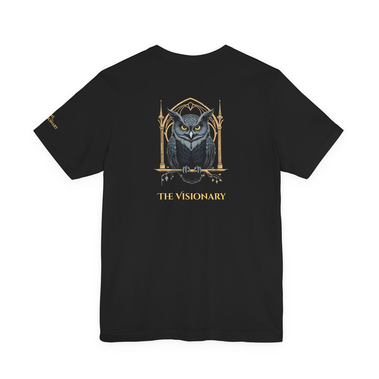 Owl – The Visionary - Magic Animals T-Shirt Black Only (graphic on the back)