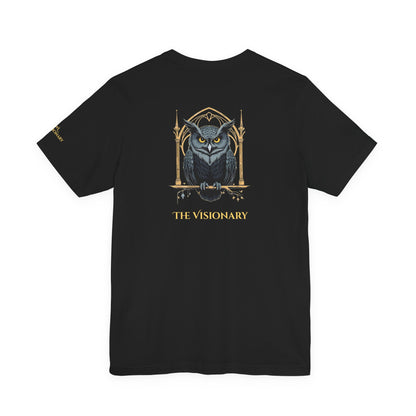 Owl – The Visionary - Magic Animals T-Shirt Black Only (graphic on the back)