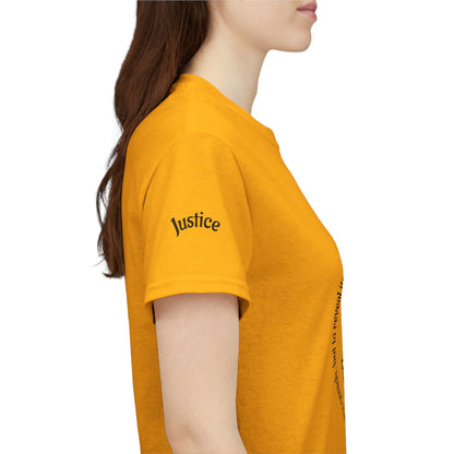 Justice - ArcanaPop T-Shirt – Where Tarot Magic Meets Pop Art
