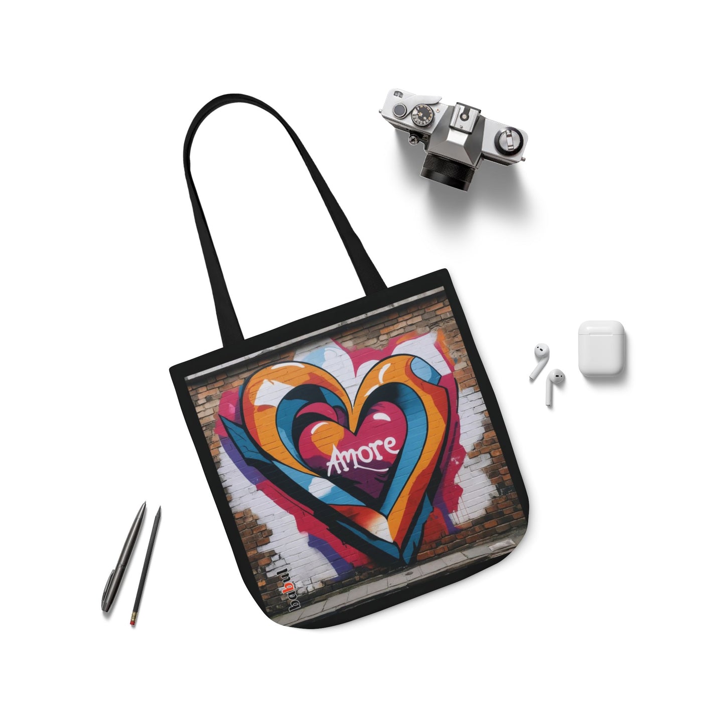 Artistic Surge - Eco-Friendly Canvas Tote Bag - HEART