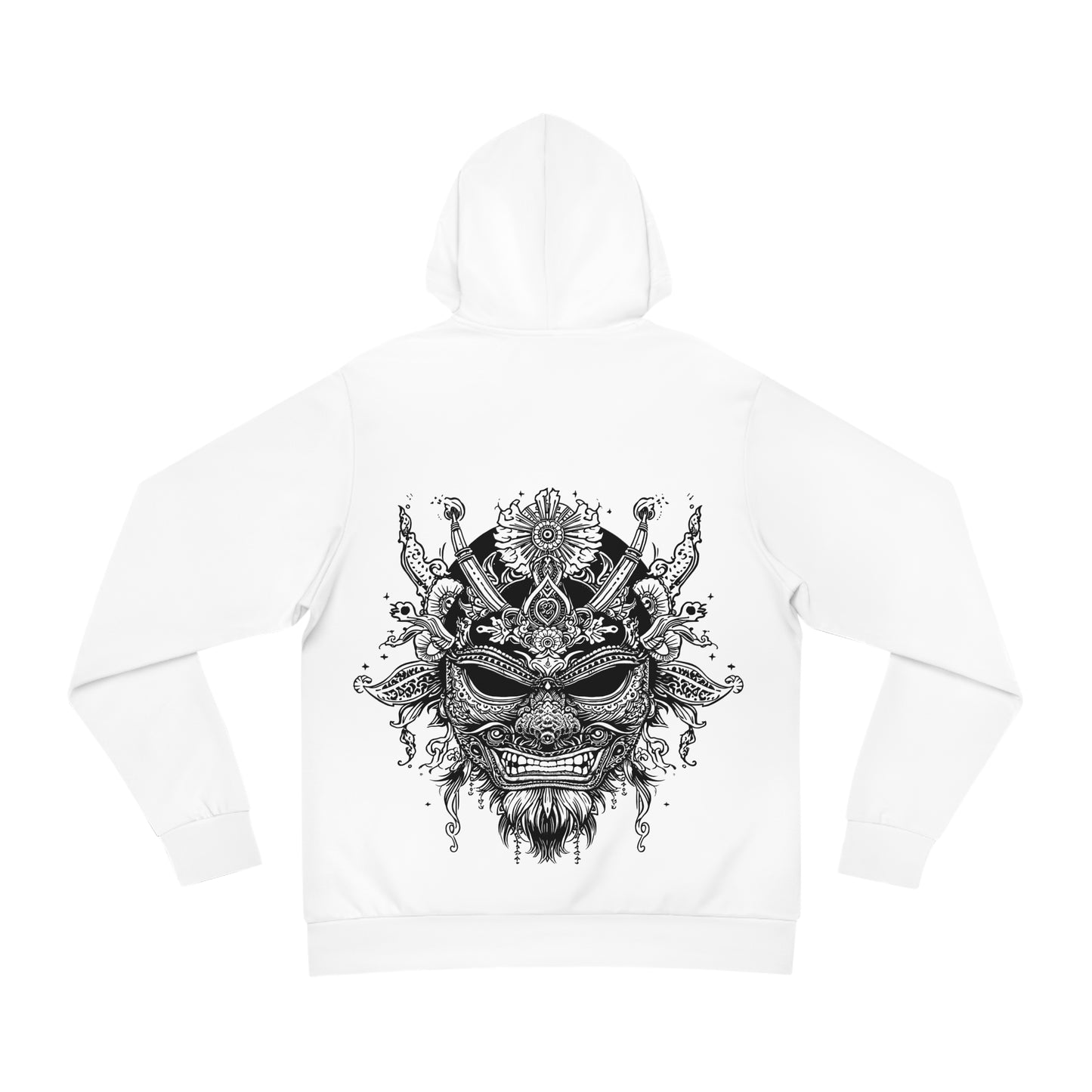Bold Oni Mask Hoodie - Japanese Irezumi Tattoo Art Streetwear