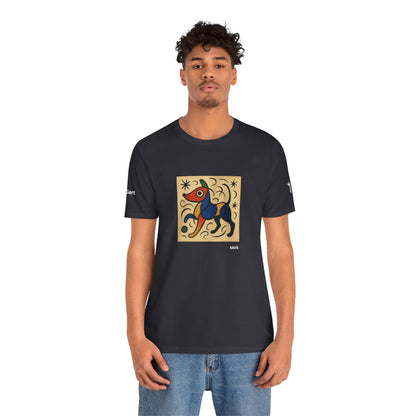 DOGART Unisex Jersey Dog T-Shirt - MIRO - Iconic Painting Reimagined with Dogs