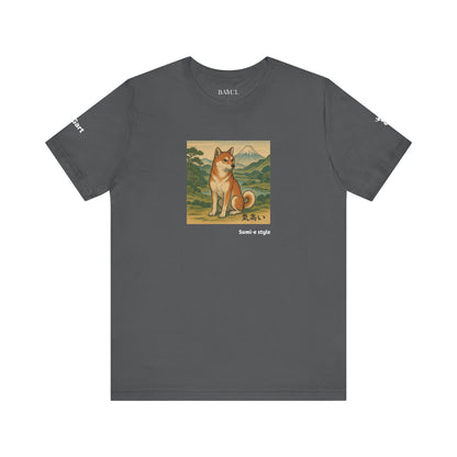 DOGART Unisex Jersey DOG T-Shirt - SUMI-E STYLE - Iconic Painting Reimagined with Dogs