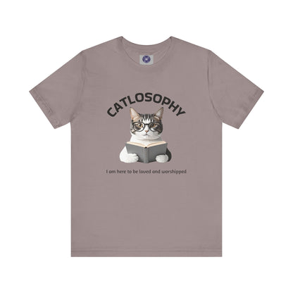 Catlosophy Unisex Jersey Short Sleeve Tee – "I am here to be loved" Design - BABUL T-Shirts