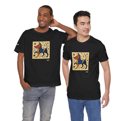 DOGART Unisex Jersey Dog T-Shirt - MIRO - Iconic Painting Reimagined with Dogs