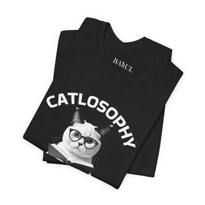 Catlosophy Unisex Jersey Short Sleeve Tee –  "Life isn't about fitting In" Design