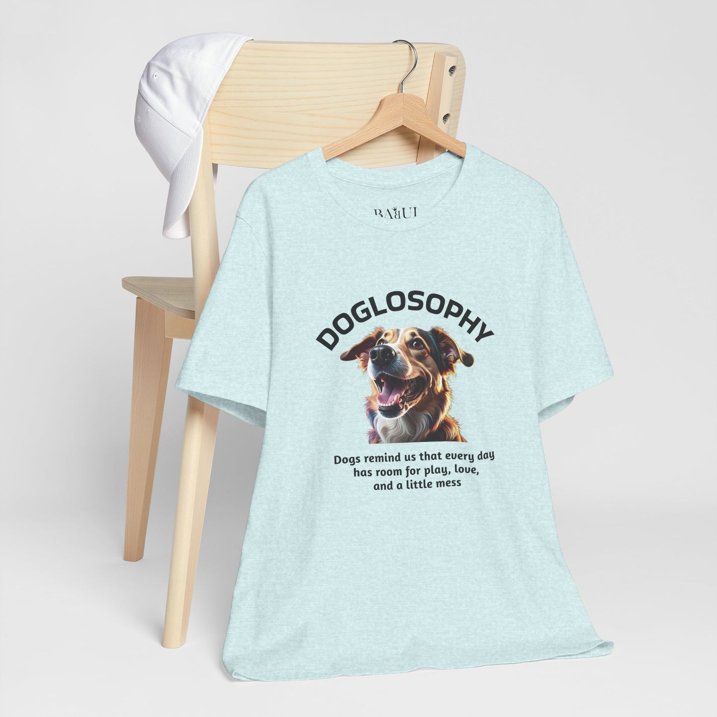 Doglosophy Unisex Jersey Short Sleeve Tee –  "Dog Remind Us" Design