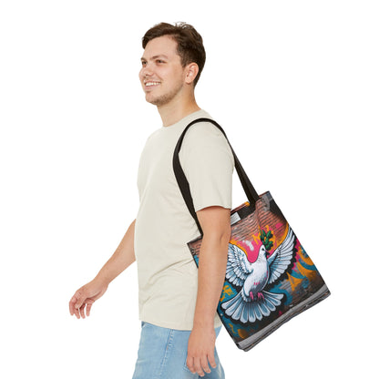 Artistic Surge - Eco-Friendly Canvas Tote Bag - PEACE