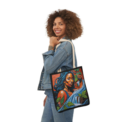 Artistic Surge - Eco-Friendly Canvas Tote Bag - WOMAN WITH WATER
