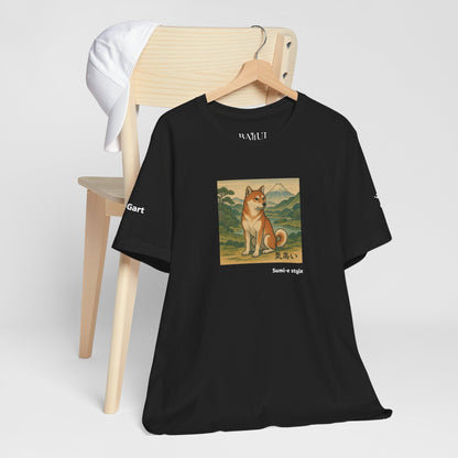 DOGART Unisex Jersey DOG T-Shirt - SUMI-E STYLE - Iconic Painting Reimagined with Dogs