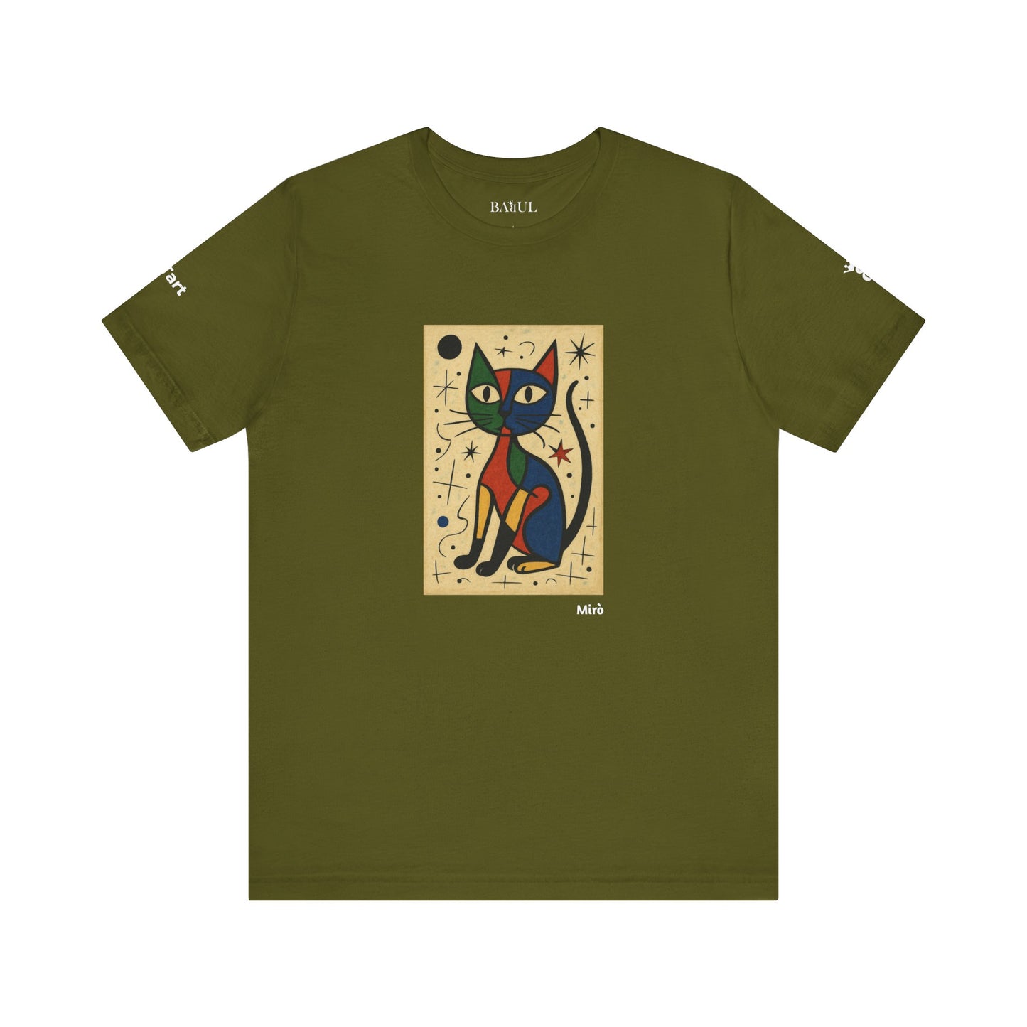 CATART Unisex Jersey Cat T-Shirt - MIRO - Iconic Painting Reimagined with Cats