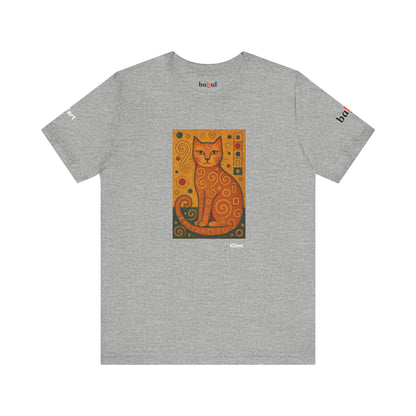 CATART Unisex Jersey Cat T-Shirt - KLIMT - Iconic Painting Reimagined with Cats