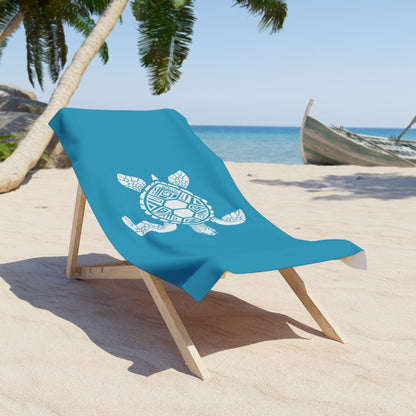 Tribal Waves Beach Towel - SEA TURTLE