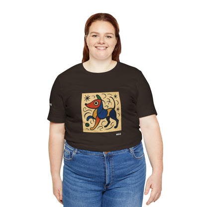 DOGART Unisex Jersey Dog T-Shirt - MIRO - Iconic Painting Reimagined with Dogs
