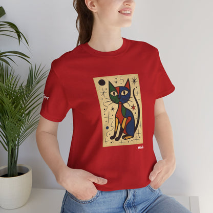 CATART Unisex Jersey Cat T-Shirt - MIRO - Iconic Painting Reimagined with Cats