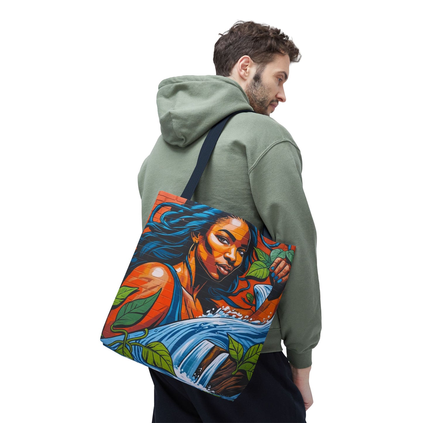 Artistic Surge - Eco-Friendly Canvas Tote Bag - WOMAN WITH WATER
