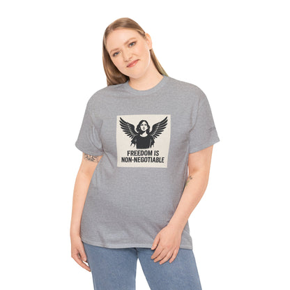 Rebel Graphic Tee - Unisex Heavy Cotton T-Shirt for the Wild at Heart. Rebel Tees, Born to Be Worn - FREEDOM IS NON-NEGOTIABLE