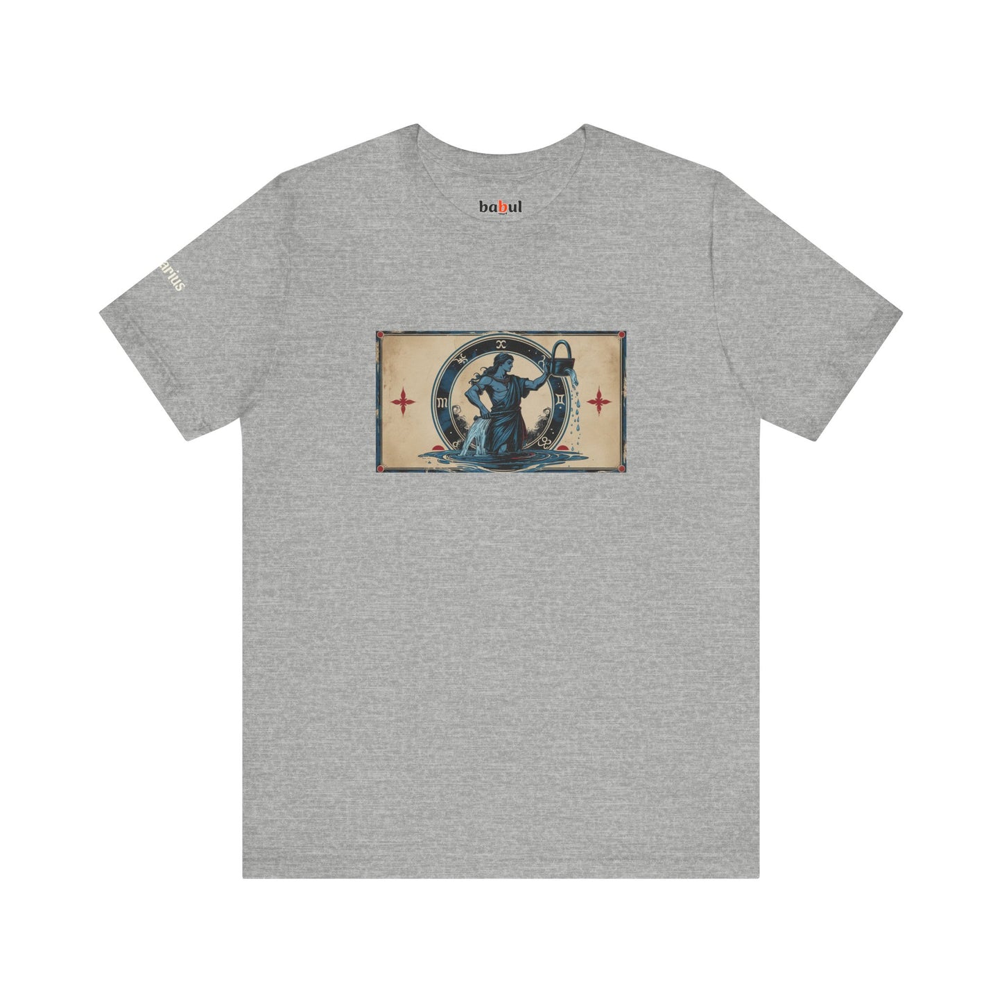 Aquarius - Gothic Zodiac T-Shirt. Zodiac in the Shadows