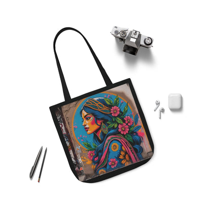 Artistic Surge - Eco-Friendly Canvas Tote Bag - FLOWERED WOMAN