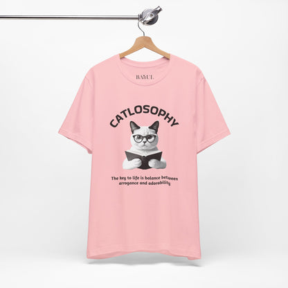 Catlosophy Unisex Jersey Short Sleeve Tee –  "The Key to Life" Design
