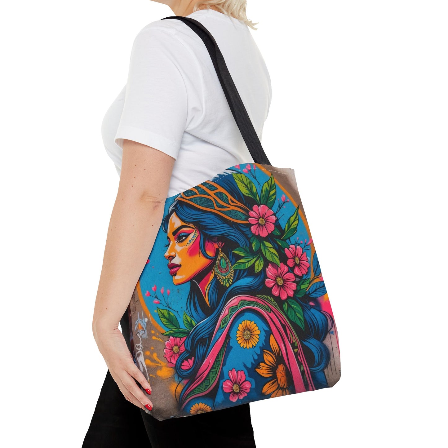 Artistic Surge - Eco-Friendly Canvas Tote Bag - FLOWERING WOMAN