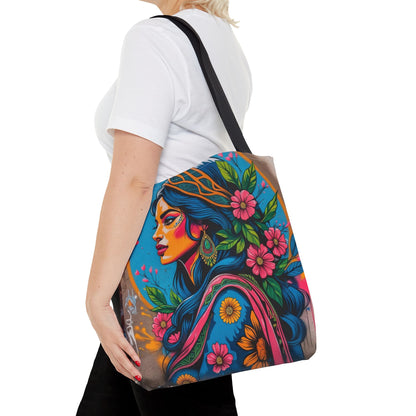 Artistic Surge - Eco-Friendly Canvas Tote Bag - FLOWERING WOMAN