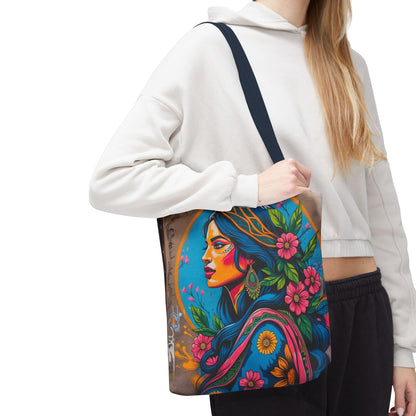 Artistic Surge - Eco-Friendly Canvas Tote Bag - FLOWERING WOMAN
