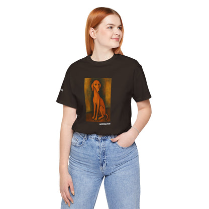 DOGART Unisex Jersey DOG T-Shirt - MODIGLIANI - Iconic Painting Reimagined with Dogs