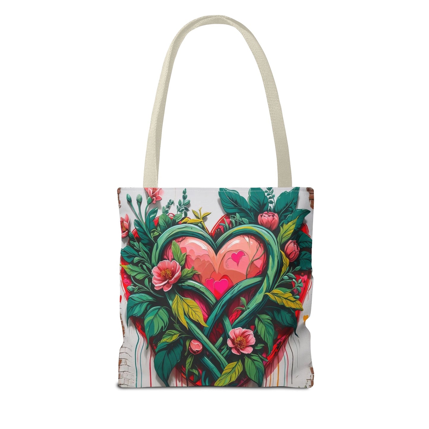 Artistic Surge - Eco-Friendly Canvas Tote Bag - HEARTS OF LOVE